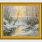 Обрамленная изготовленная на заказ пейзажная живопись зимы со стилем снега нео- классическим