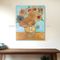 Покрашенное вручную воспроизводство масла ван Гога, картины маслом натюрморта солнцецветов Винсент